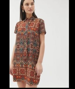 NWT Urban Outfitters Wismer Printed Shirt Dress